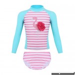 ranrann Girls Princess Tankini Flamingo Pink Strips Tops Bottoms Set Swimwear UPF 50+ Bathing Suit  B07MP2MMJ1